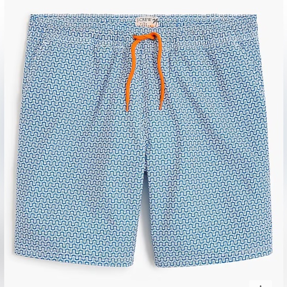J.CREW Flax Swimwear 6”printed swim trunk Sz Small - Picture 1 of 10